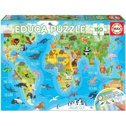 PUZZLE 150 MAPA ANIMALS