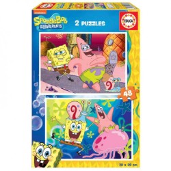 PUZZLE 2 X 48 BOB ESPONJA