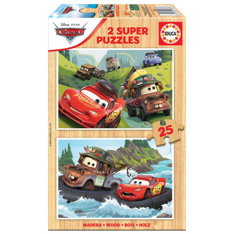 PUZZLE 2X25 CARS FUSTA