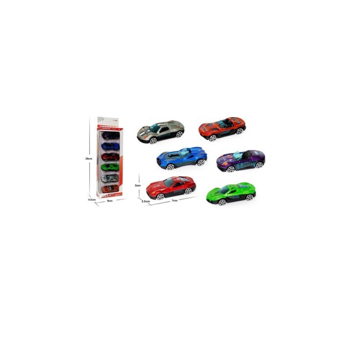 PACK 6 COTXES METALL