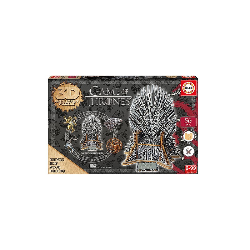 PUZZLE 3D GAME OF DE THRONES FUSTA