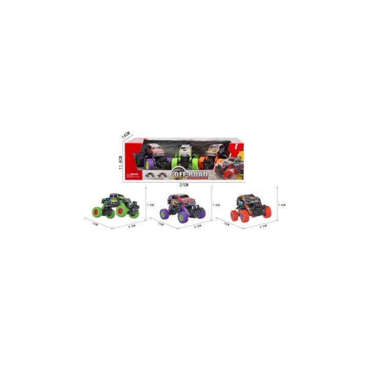 PACK 3 COTXES MONSTER