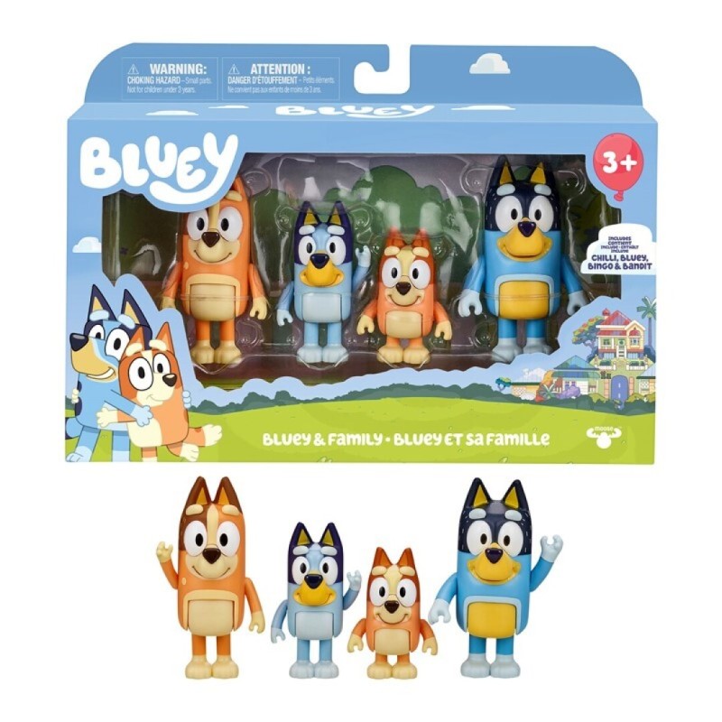 BLUEY PACK 4  FIGURES