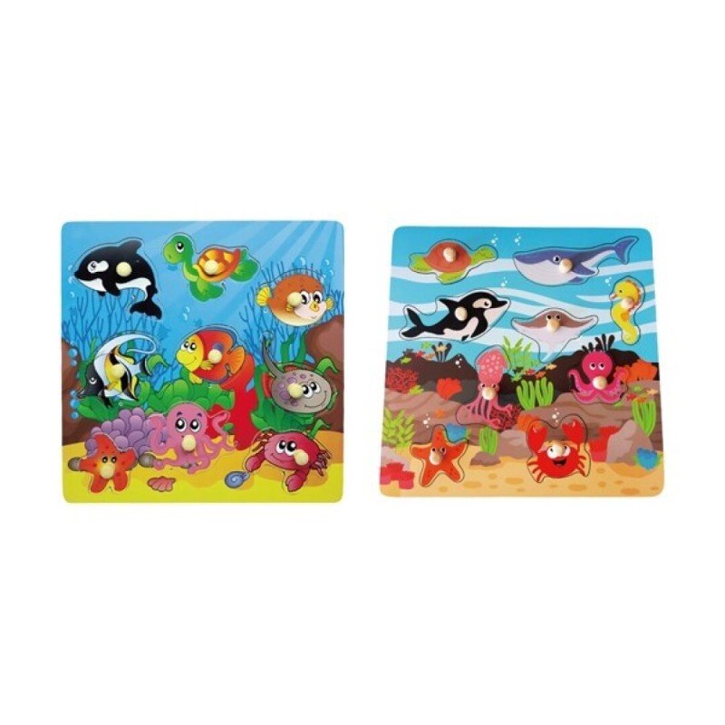 PUZZLE FUSTA ANIMALS MARINS