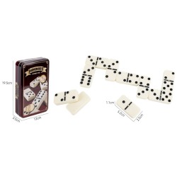 DOMINO CAIXA METALL 28 pzas
